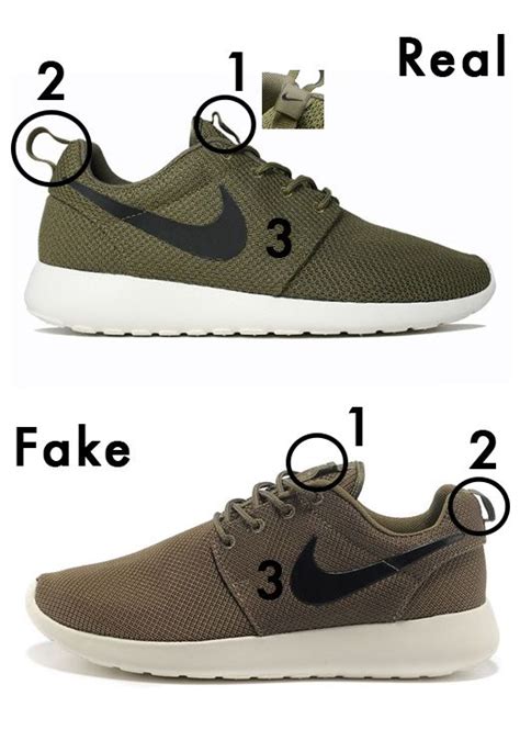 nike roshe run original vs fake|real leather nikes.